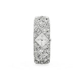 Curiosa Bangle watch, Swiss Made, Crystal bracelet, Silver tone, Stainless steel
